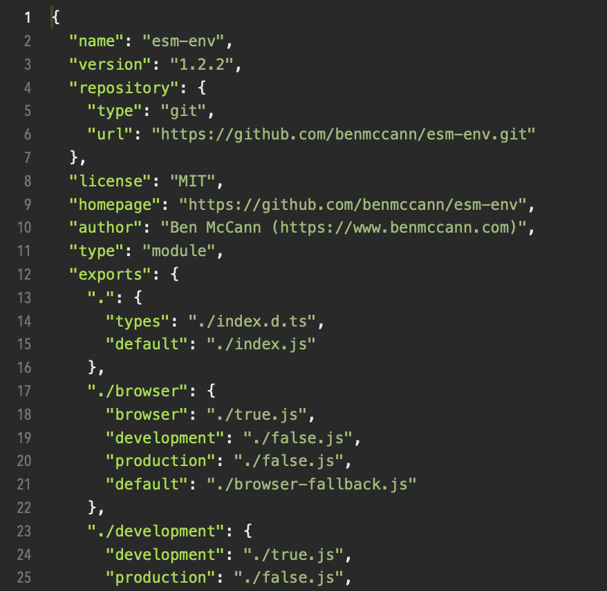Example of JSON file